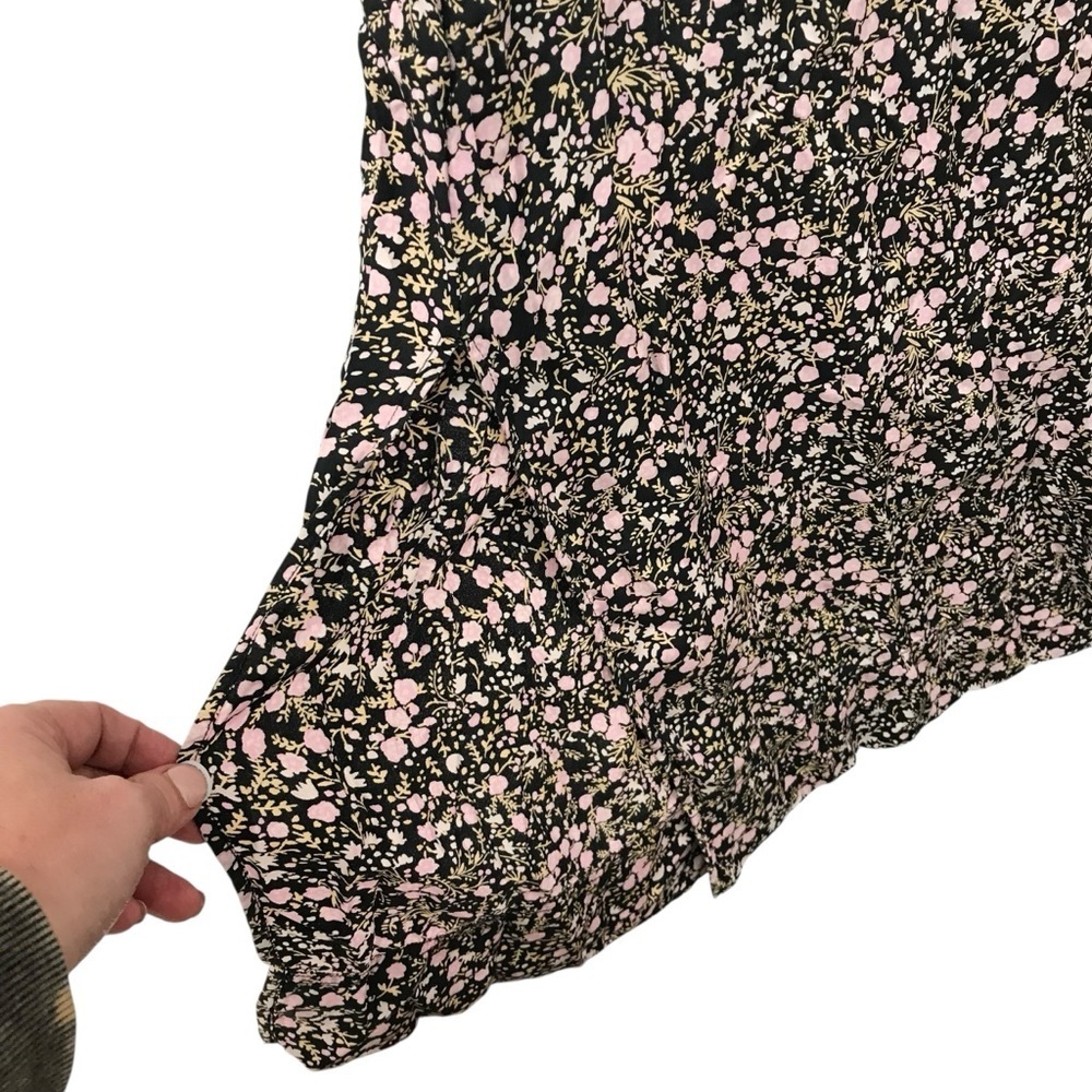 J. Crew Size 12 Women’s Tie Waist Shirt Dress in Fall Garden Floral Long Sleeve - Picture 4 of 8